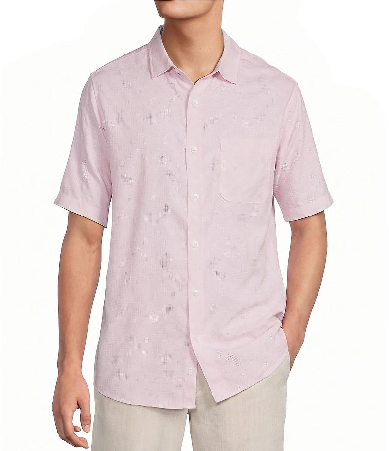 Caribbean Geo Print Short Sleeve Woven Shirt