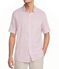 Caribbean Geo Print Short Sleeve Woven Shirt