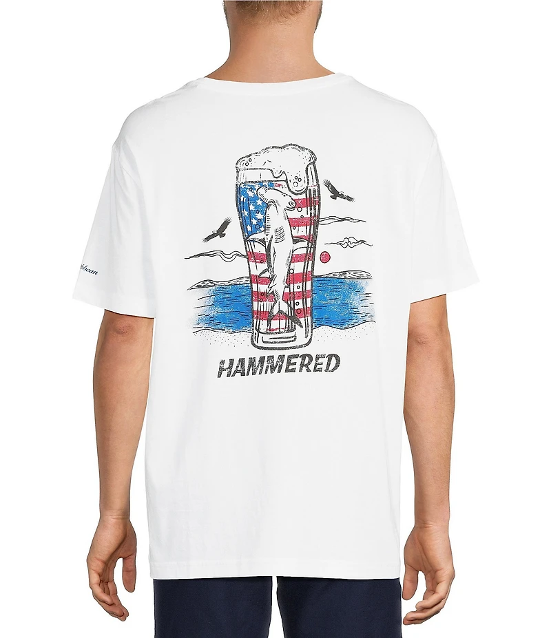 Caribbean Hammered Americana Graphic Short Sleeve T-Shirt