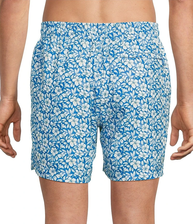 Caribbean Hibiscus Mini 6#double; Swim Trunks
