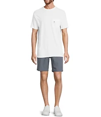 Caribbean Isle Breeze Flat Front Performance Stretch 8#double; Inseam Shorts