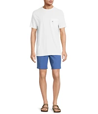 Caribbean Isle Breeze Flat Front Stretch Performance 8#double; Inseam Shorts