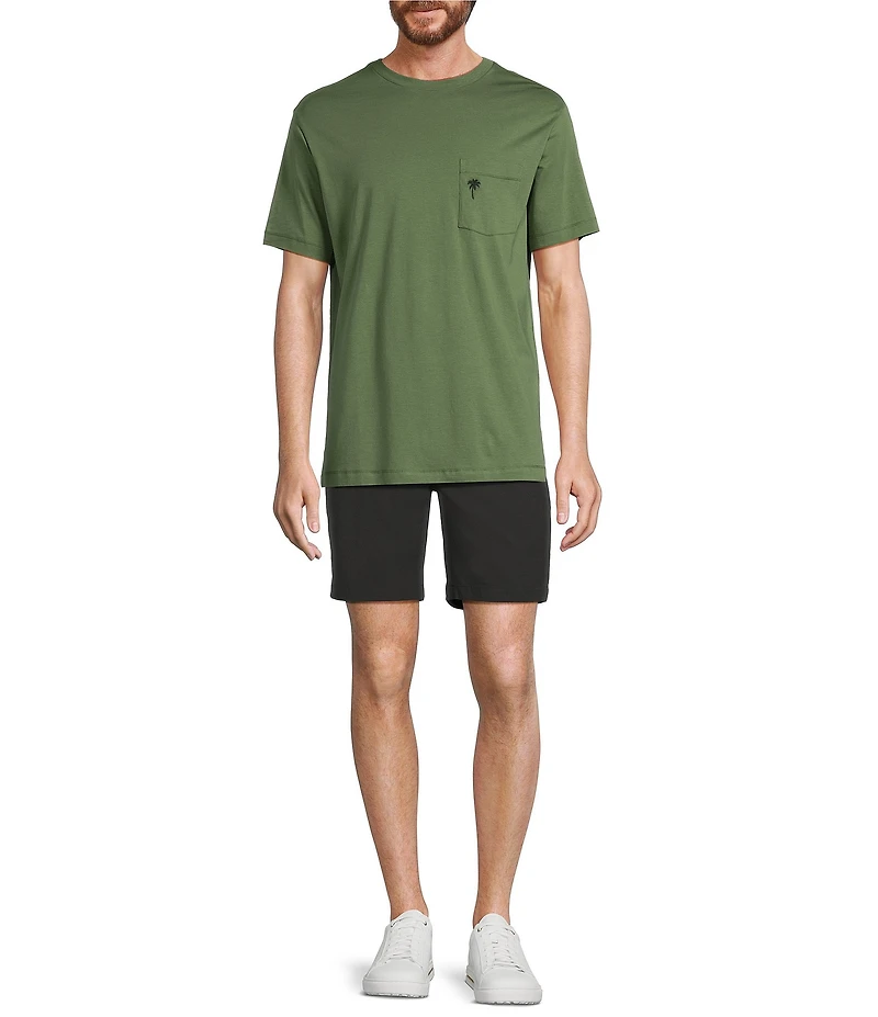Caribbean Isle Breeze Flat Front Stretch Performance 8#double; Inseam Shorts