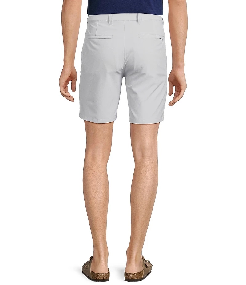 Caribbean Isle Breeze Flat Front Performance Stretch 8#double; Inseam Shorts