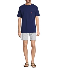 Caribbean Isle Breeze Flat Front Performance Stretch 8#double; Inseam Shorts