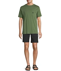 Caribbean Isle Breeze Flat Front Performance Stretch 8#double; Inseam Shorts