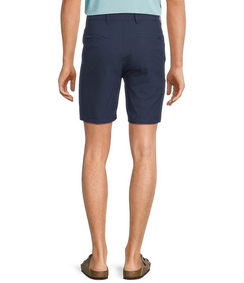 Caribbean Isle Breeze Flat Front Performance Stretch 8#double; Inseam Shorts