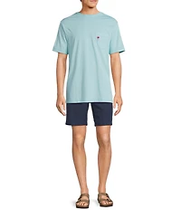 Caribbean Isle Breeze Flat Front Performance Stretch 8#double; Inseam Shorts