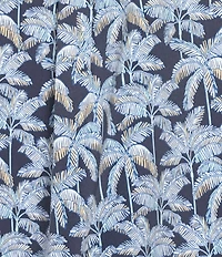 Caribbean Isle Breeze Performance Stretch Palm Print Short Sleeve Woven Shirt
