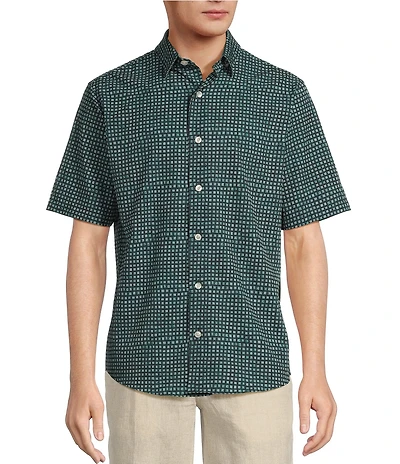 Caribbean Isle Breeze Performance Stretch Short Sleeve Woven Shirt