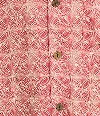 Caribbean Jacquard Batik Print Short Sleeve Woven Camp Shirt