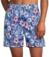 Caribbean Jungle Palm 6#double; Swim Trunks