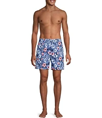Caribbean Jungle Palm 6#double; Swim Trunks