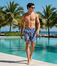 Caribbean Jungle Palm 6#double; Swim Trunks