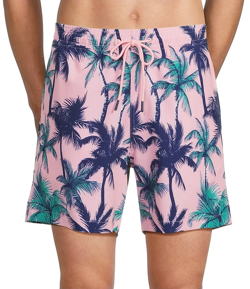Caribbean Large Palm 6#double; Swim Trunks