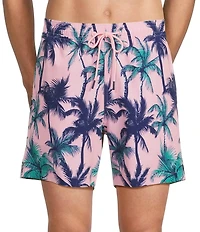 Caribbean Large Palm 6#double; Swim Trunks