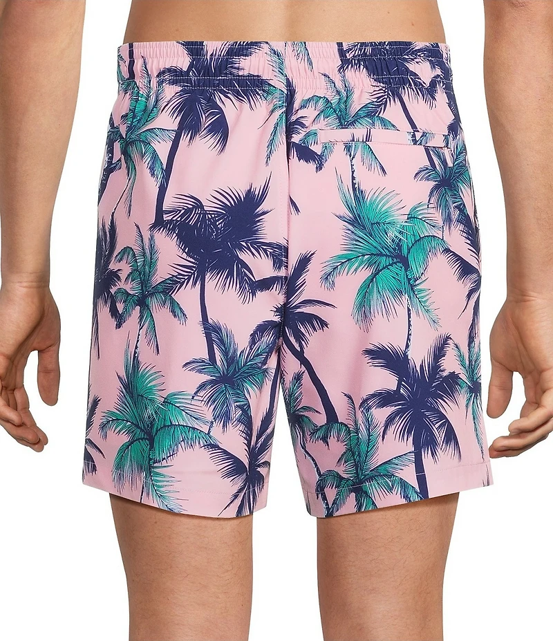 Caribbean Large Palm 6#double; Swim Trunks