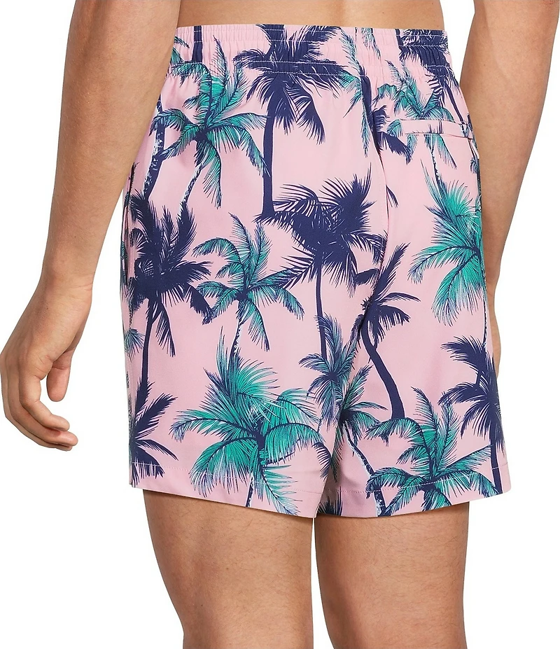 Caribbean Large Palm 6#double; Swim Trunks