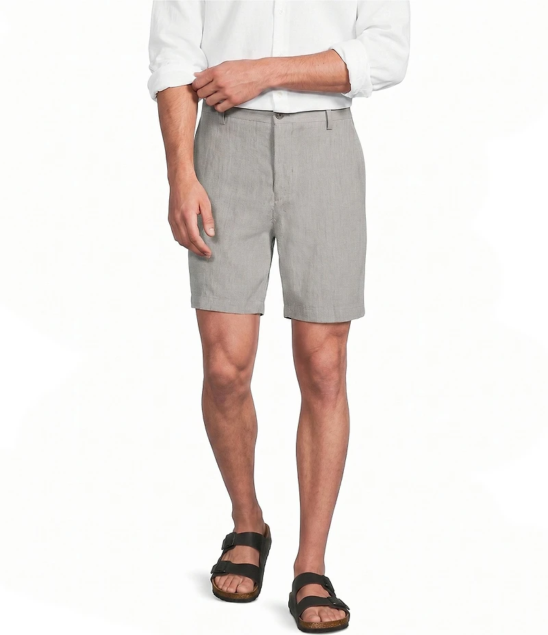 Caribbean Linen Blend 7#double; Inseam Shorts