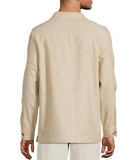 Caribbean Linen Blend Shirt Jacket