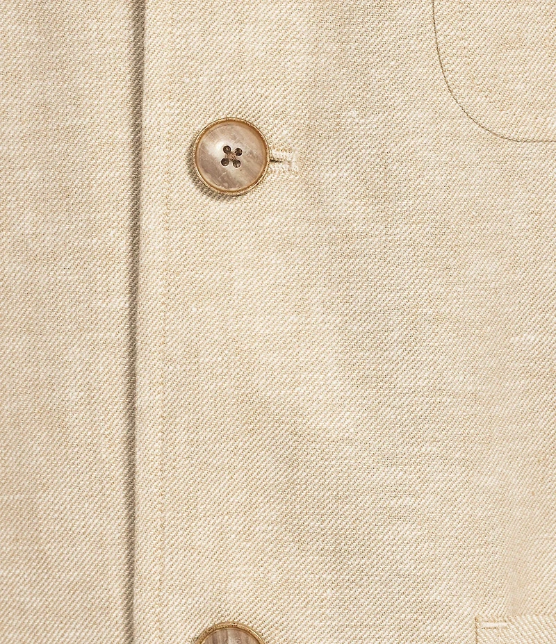 Caribbean Linen Blend Shirt Jacket