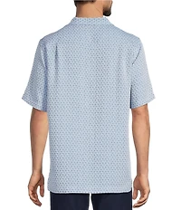 Caribbean Micro Print Short Sleeve Woven Camp Shirt