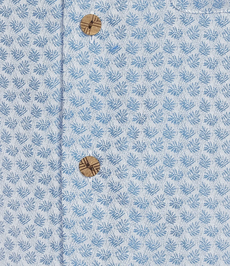 Caribbean Micro Print Short Sleeve Woven Camp Shirt