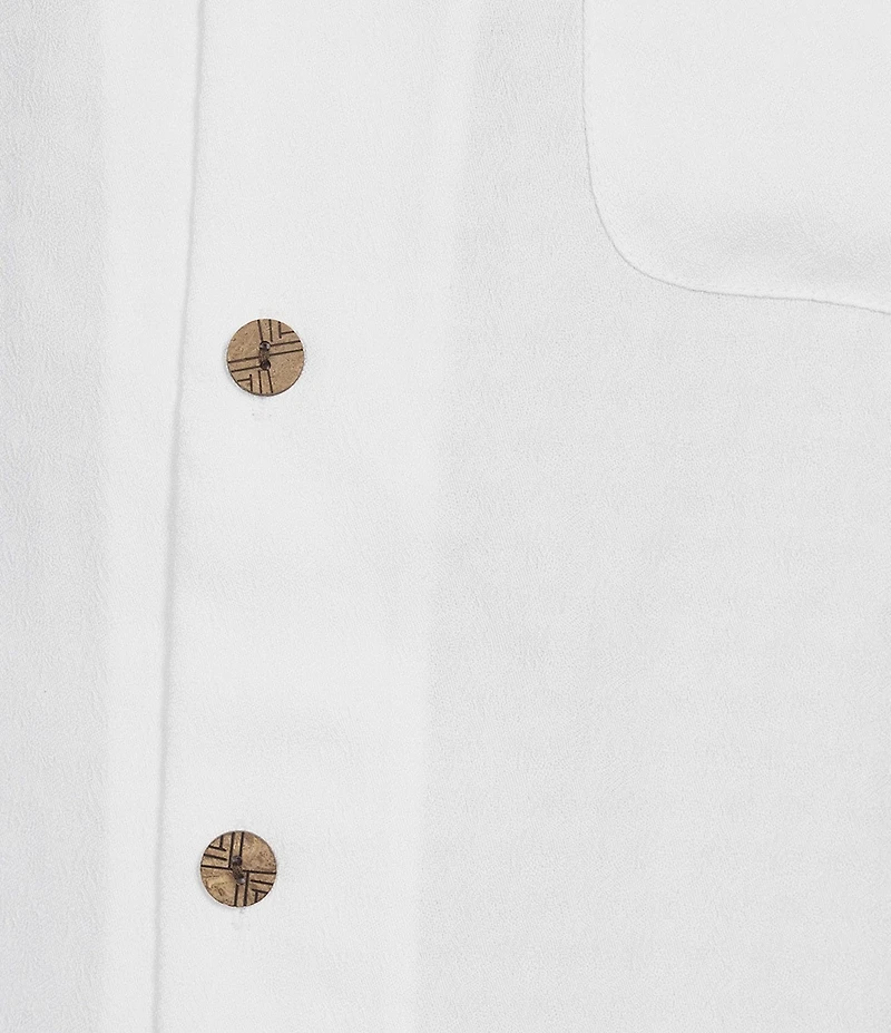 Caribbean Micro Print Short Sleeve Woven Camp Shirt