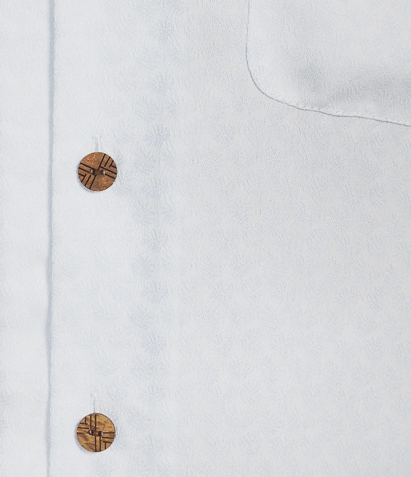 Caribbean Micro Print Short Sleeve Woven Camp Shirt