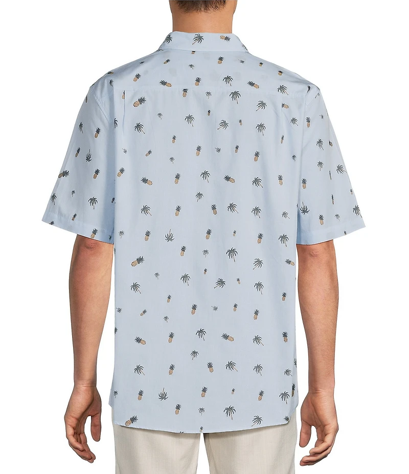 Caribbean Mini Embroidery Short Sleeve Woven Shirt