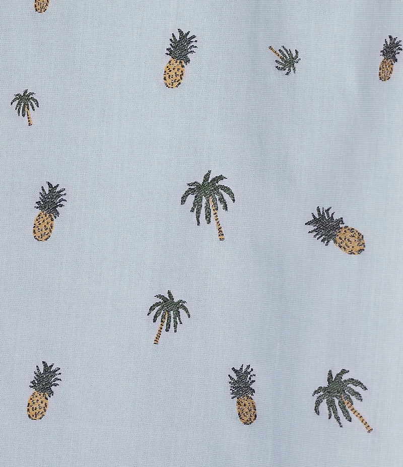 Caribbean Mini Embroidery Short Sleeve Woven Shirt