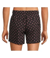 Caribbean Mini Flamingo 5#double; Cabana Swim Trunks