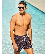 Caribbean Mini Flamingo 5#double; Cabana Swim Trunks