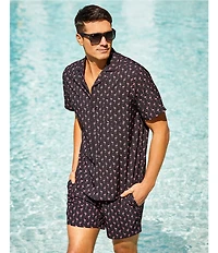 Caribbean Mini Flamingo 5#double; Cabana Swim Trunks