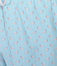 Caribbean Mini Flamingo Teal 5#double; Cabana Swim Trunks