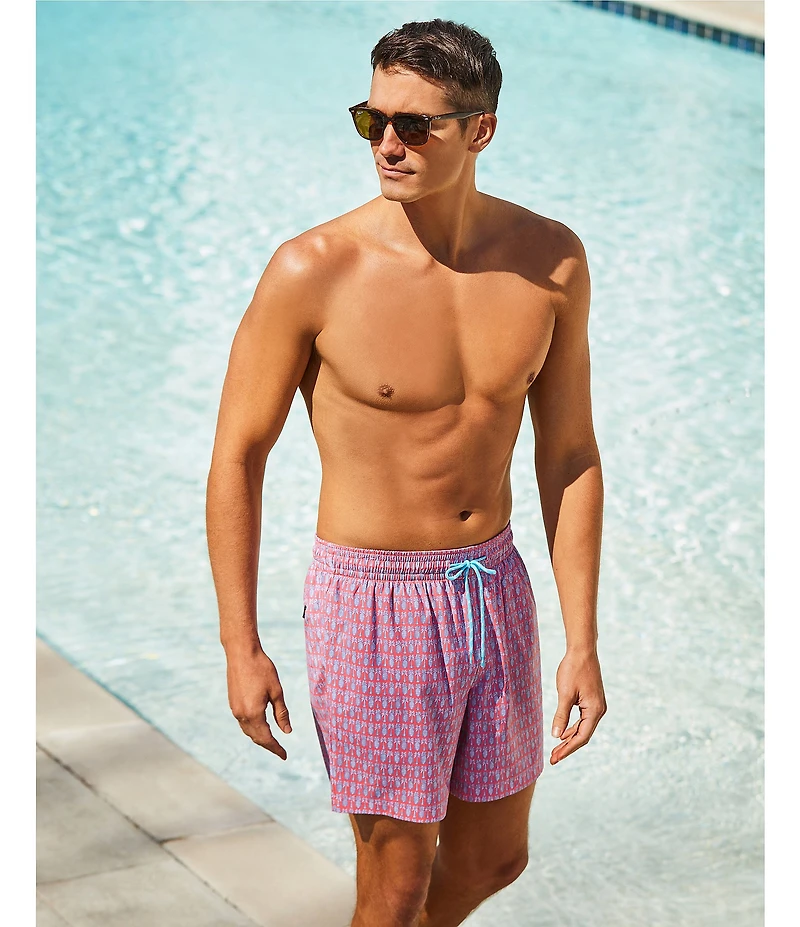 Caribbean Mini Palm Pineapple 6#double; Swim Trunks