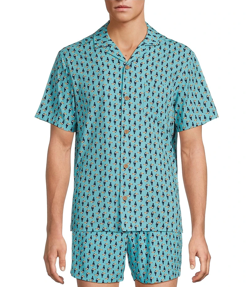 Caribbean Mini Toucan Cabana Woven Top