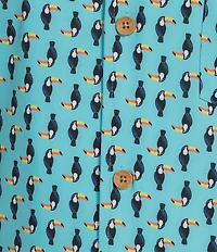 Caribbean Mini Toucan Cabana Woven Top
