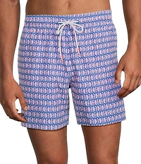 Caribbean Nautilus Shell Mini 6#double; Swim Trunks