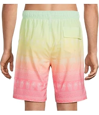 Caribbean Ombre Placed Palms 8#double; Swim Trunks