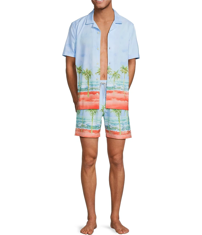 Caribbean Ombre Scenic Cabana Camp Top