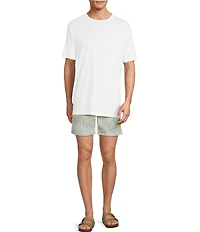 Caribbean Palm Print 7#double; Inseam Shorts