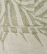 Caribbean Palm Print 7#double; Inseam Shorts