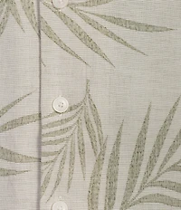 Caribbean Palm Print Short Sleeve Woven Camp Shirt