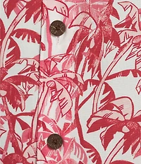 Caribbean Palm Print Short Sleeve Woven Shirt