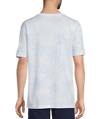 Caribbean Palm Tree Print Short Sleeve T-Shirt