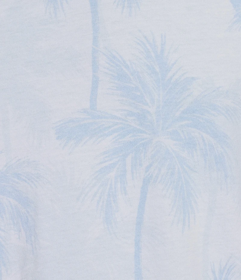Caribbean Palm Tree Print Short Sleeve T-Shirt