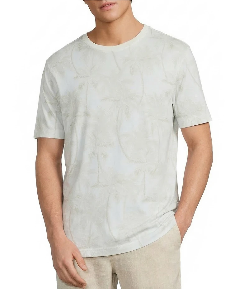 Caribbean Palm Tree Print Short Sleeve T-Shirt