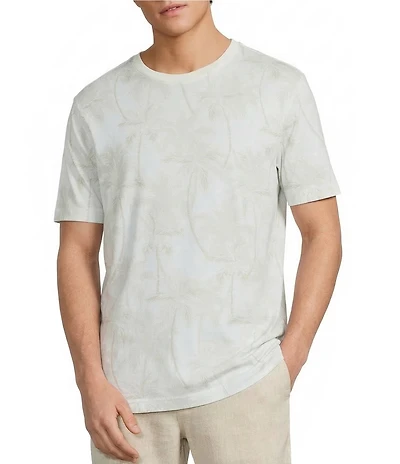 Caribbean Palm Tree Print Short Sleeve T-Shirt