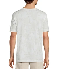 Caribbean Palm Tree Print Short Sleeve T-Shirt